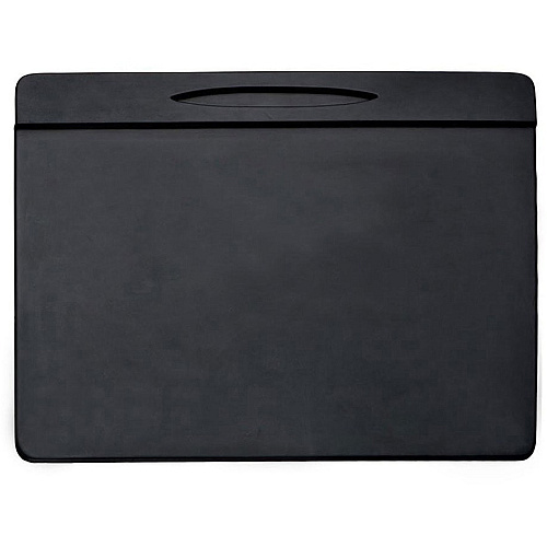 Dacasso Leatherette Top-Rail Conference Pad Rectangular - 17" Width x 14" Depth - Felt Backing - Leatherette - Black - 1 Each (P1029)