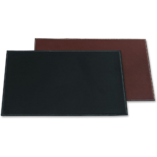 Dacasso Leatherette Square Corner Placemat Home, Office, Conference Room - 17" Length x 12" Width - Rectangular - Synthetic Suede, Leatherette, Synthetic Leather - Black - 1 Each (H1147)