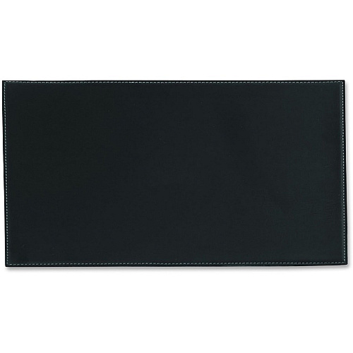 Dacasso Leatherette Square Corner Placemat Home, Office, Conference Room - 17" Length x 12" Width - Rectangular - Synthetic Suede, Leatherette, Synthetic Leather - Black - 1 Each (H1147)