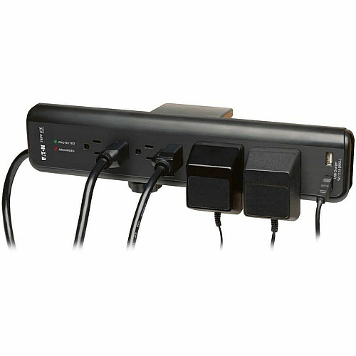 Tripp Lite series 6-outlet 2100J Surge Protector 6 x NEMA 5-15R - 1875 VA - 2100 J - 120 V AC Input - 5 V DC Output - 35.5 kA - 6 ft (TLP606DMUSB)