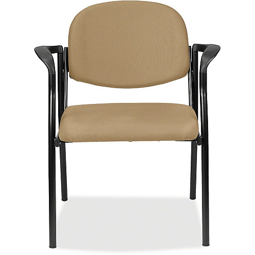 Eurotech Dakota 8011 Guest Chair Beige Seat Color - Fabric Seat Material - Beige Back Color - Fabric Back Material - Black Frame Color - Steel Frame Material - Four-legged Base - Perfection Beige - 1 Each (801162)