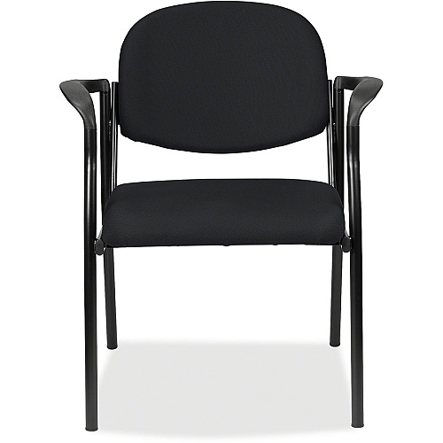 Eurotech Dakota Guest Chair With Arms Ebony Seat Color - Fabric Seat Material - Ebony Back Color - Fabric Back Material - Steel Frame Material - Four-legged Base - Insight Ebony - 1 Each (801149)