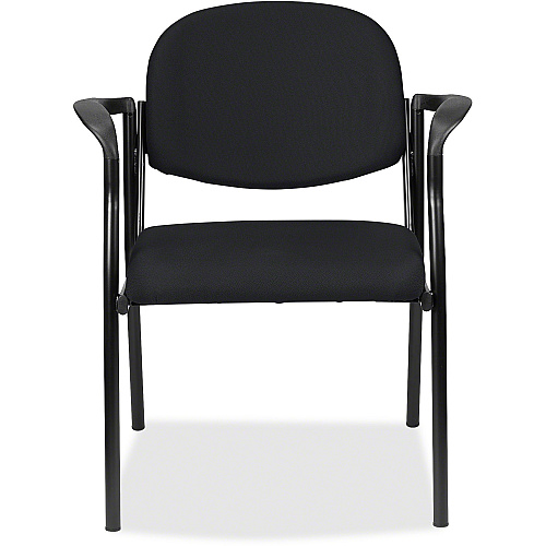Eurotech Dakota Guest Chair With Arms Ebony Seat Color - Fabric Seat Material - Ebony Back Color - Fabric Back Material - Steel Frame Material - Four-legged Base - Insight Ebony - 1 Each (801149)