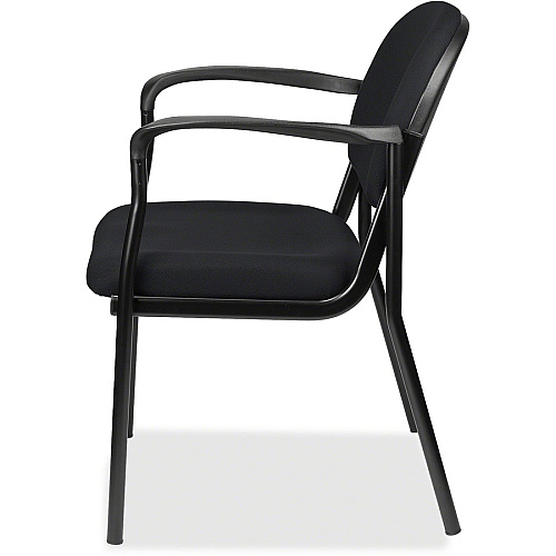 Eurotech Dakota Guest Chair With Arms Ebony Seat Color - Fabric Seat Material - Ebony Back Color - Fabric Back Material - Steel Frame Material - Four-legged Base - Insight Ebony - 1 Each (801149)