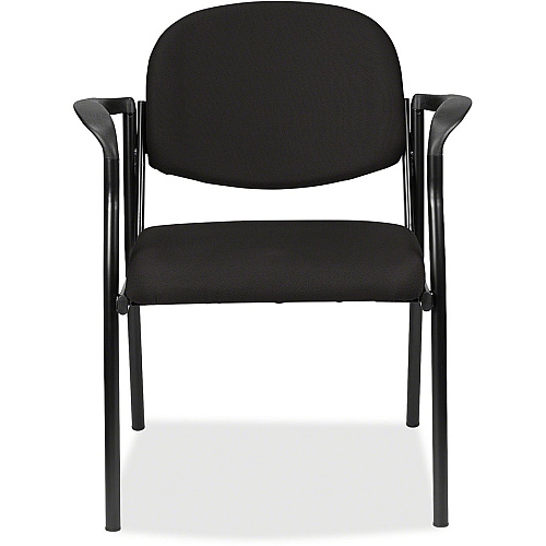 Eurotech Dakota 8011 Guest Chair Black Seat Color - Fabric Seat Material - Black Back Color - Fabric Back Material - Steel Frame Material - Four-legged Base - Perfection Black - 1 Each (801163)