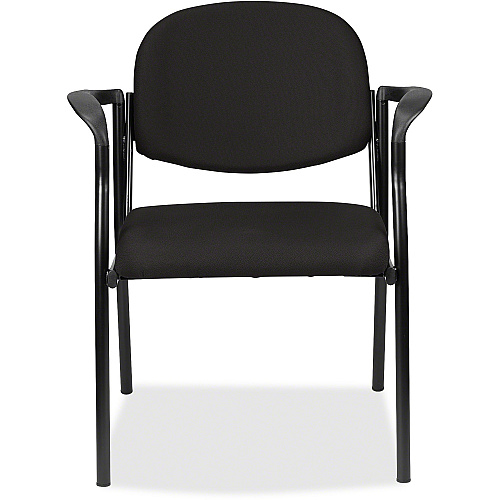 Eurotech Dakota 8011 Guest Chair Black Seat Color - Fabric Seat Material - Black Back Color - Fabric Back Material - Steel Frame Material - Four-legged Base - Perfection Black - 1 Each (801163)