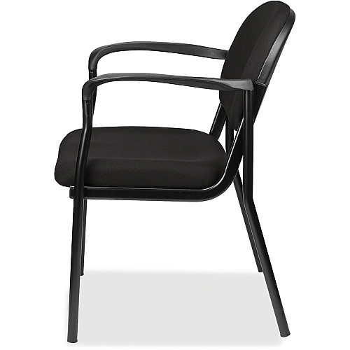 Eurotech Dakota 8011 Guest Chair Black Seat Color - Fabric Seat Material - Black Back Color - Fabric Back Material - Steel Frame Material - Four-legged Base - Perfection Black - 1 Each (801163)