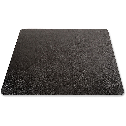 Deflecto EconoMat Chair Mat Floor, Office, Carpeted Floor, Breakroom - 53" Length x 45" Width - Rectangular - Vinyl - Black - 1 Each (CM11242BLK)