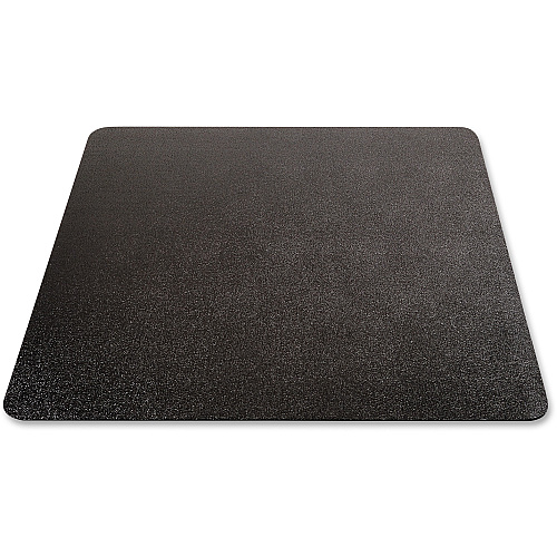 Deflecto EconoMat Chair Mat Floor, Office, Carpeted Floor, Breakroom - 53" Length x 45" Width - Rectangular - Vinyl - Black - 1 Each (CM11242BLK)