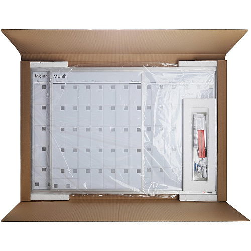 Lorell Magnetic Dry-Erase Calendar Board 36" (3 ft) Width x 24" (2 ft) Height - Frost Surface - Rectangle - Magnetic - Stain Resistant - Assembly Required - 1 Each (LLR52503)