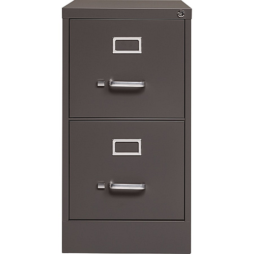Lorell Fortress Series 26-1/2" Commercial-Grade Vertical File Cabinet 15" Width x 26.5" Depth x 28.4" Height - 2 x Drawer(s) for File - Letter - Vertical - Label Holder, Drawer Extension, Ball-bearing Suspension, Heavy Duty, Security Lock - Med (LLR60156)