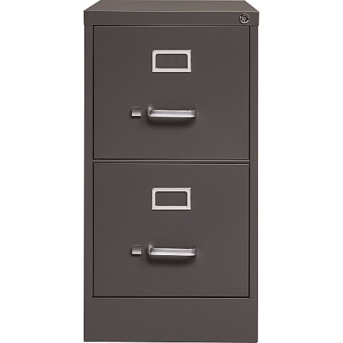 Lorell Fortress Series 26-1/2" Commercial-Grade Vertical File Cabinet 15" Width x 26.5" Depth x 28.4" Height - 2 x Drawer(s) for File - Letter - Vertical - Label Holder, Drawer Extension, Ball-bearing Suspension, Heavy Duty, Security Lock - Med (LLR60156)