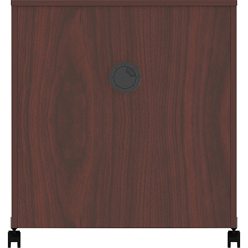 Lorell Mobile Machine Stand with Shelf 30.75" Height x 28" Width x 19.25" Depth - Mahogany - Laminated Particleboard - Mahogany (LLR60268)