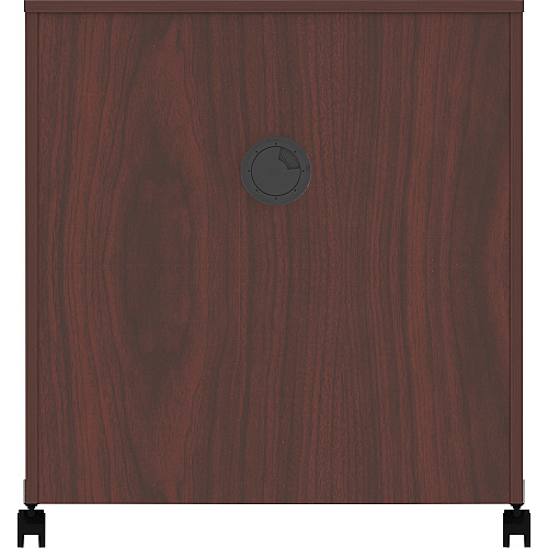 Lorell Mobile Machine Stand with Shelf 30.75" Height x 28" Width x 19.25" Depth - Mahogany - Laminated Particleboard - Mahogany (LLR60268)