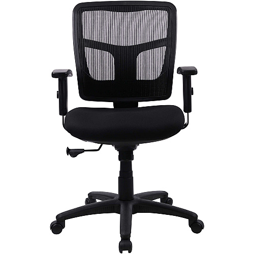 Lorell Ergomesh Managerial Mesh Mid-back Chair Black Seat Color - Fabric Seat Material - Black Back Color - Black Frame Color - 5-star Base - Black - 1 Each (LLR86209)