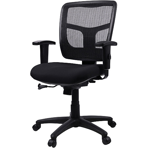 Lorell Ergomesh Managerial Mesh Mid-back Chair Black Seat Color - Fabric Seat Material - Black Back Color - Black Frame Color - 5-star Base - Black - 1 Each (LLR86209)