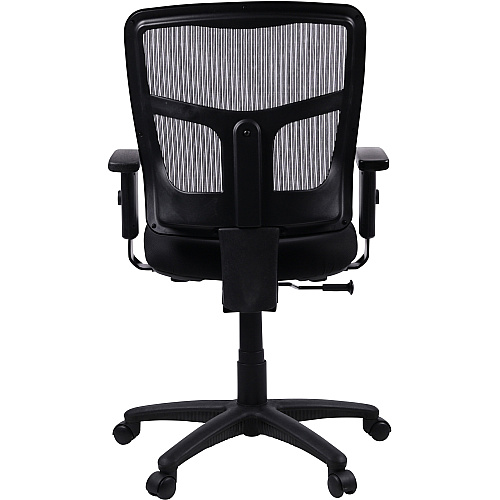 Lorell Ergomesh Managerial Mesh Mid-back Chair Black Seat Color - Fabric Seat Material - Black Back Color - Black Frame Color - 5-star Base - Black - 1 Each (LLR86209)