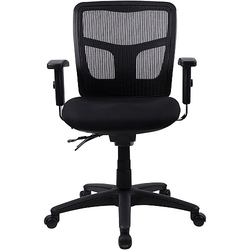 Lorell Ergomesh Swivel Mesh Mid-back Office Chair Black Seat Color - Fabric Seat Material - Black Back Color - Black Frame Color - 5-star Base - Black - 1 Each (LLR86802)