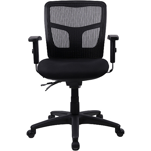 Lorell Ergomesh Swivel Mesh Mid-back Office Chair Black Seat Color - Fabric Seat Material - Black Back Color - Black Frame Color - 5-star Base - Black - 1 Each (LLR86802)