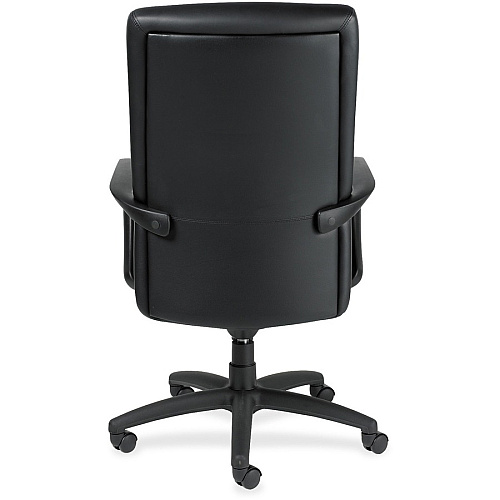 Eurotech Manchester High Back Executive Chair Black Seat Color - Leather Seat Material - Black Back Color - Leather Back Material - Steel Frame Material - 5-star Base - 1 Each (LE150BLK)