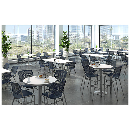 KFI 2300 Kool Series Light Gray Seat Color - Polypropylene Seat Material - Light Gray Back Color - Polypropylene, Aluminum Alloy Back Material - Silver, Powder Coated Frame Color - Steel Frame Material - Four-legged Base - Armrest - 1 Each (2300SLP13)