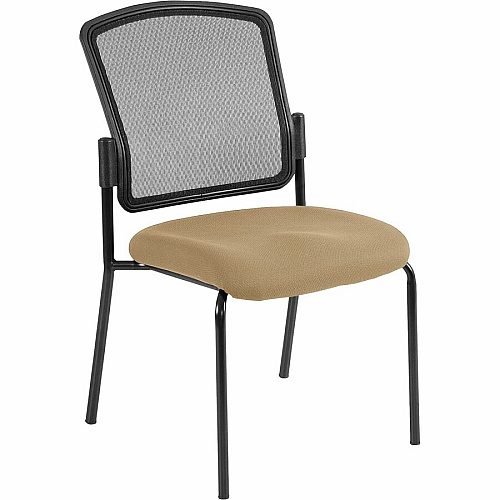 Eurotech Dakota 2 Guest Chair Beige Seat Color - Fabric Seat Material - Black Back Color - Black Frame Color - Steel Frame Material - Four-legged Base - Perfection Beige - 2 / Carton (701462)