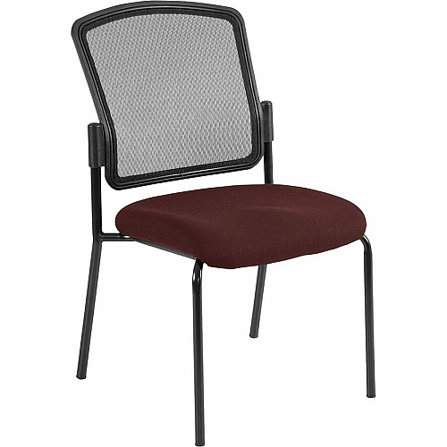 Eurotech Dakota 2 Guest Chair Burgundy Seat Color - Fabric Seat Material - Steel Frame Material - Four-legged Base - Perfection Burgundy - 2 / Carton (701464)