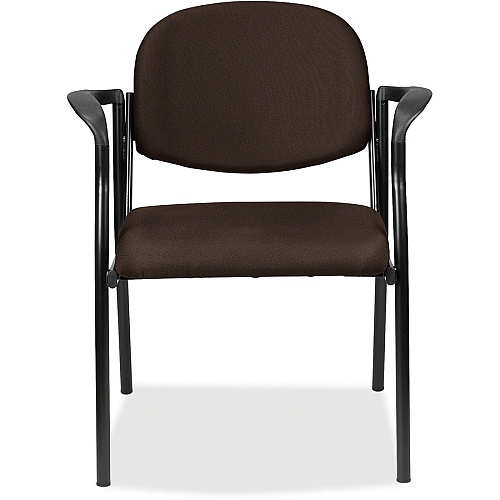 Eurotech Dakota 8011 Guest Chair Fudge Seat Color - Fabric Seat Material - Fudge Back Color - Fabric Back Material - Steel Frame Material - Four-legged Base - Forte Fudge - 1 Each (801141)