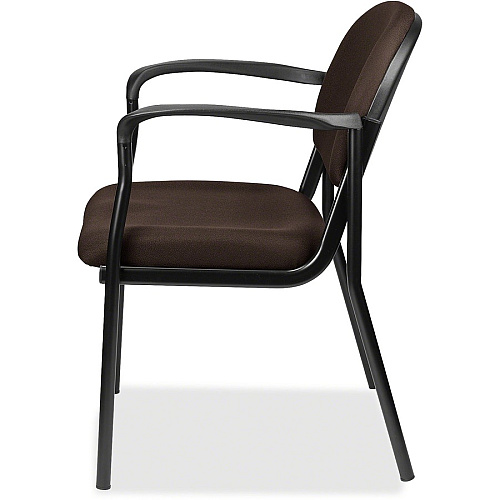 Eurotech Dakota 8011 Guest Chair Fudge Seat Color - Fabric Seat Material - Fudge Back Color - Fabric Back Material - Steel Frame Material - Four-legged Base - Forte Fudge - 1 Each (801141)