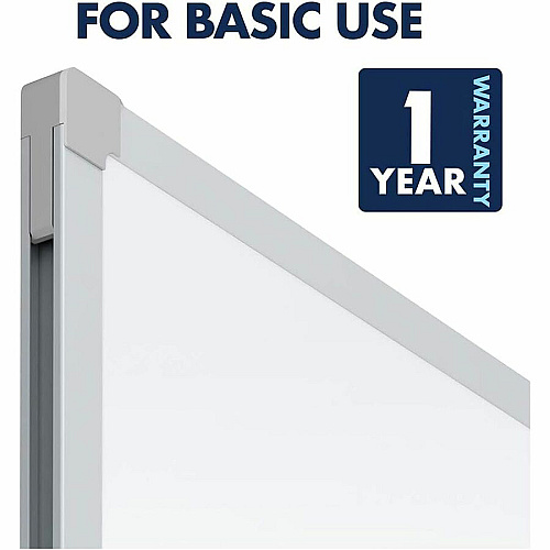 Mead Basic Dry-Erase Board 96.6" (8.1 ft) Width x 48.6" (4.1 ft) Height - White Melamine Surface - Silver Aluminum Frame - Durable, Marker Tray - 1 Each (85359)