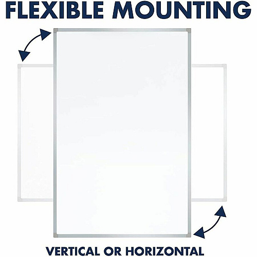 Mead Basic Dry-Erase Board 96.6" (8.1 ft) Width x 48.6" (4.1 ft) Height - White Melamine Surface - Silver Aluminum Frame - Durable, Marker Tray - 1 Each (85359)