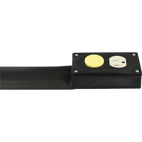 C-Line Lay-Flat Power Extension / Cord Cover 16 Gauge - 125 V AC / 13 A - Black - 10 ft Cord Length - 1 Each (79101)