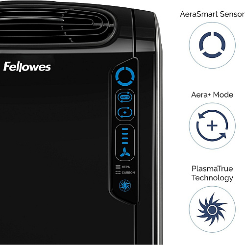 Fellowes AeraMax&reg; 190 Air Purifier True HEPA, PlasmaTrue - 400 Sq. ft. - Black (9286101)