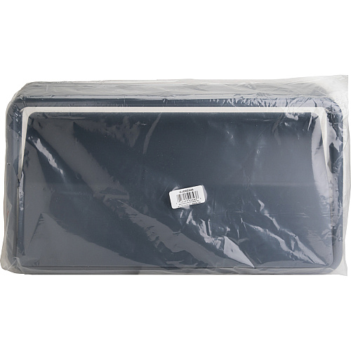 Genuine Joe Space-Saving Container Swing Lid Rectangular - Gray - 1 Each (GJO02343)