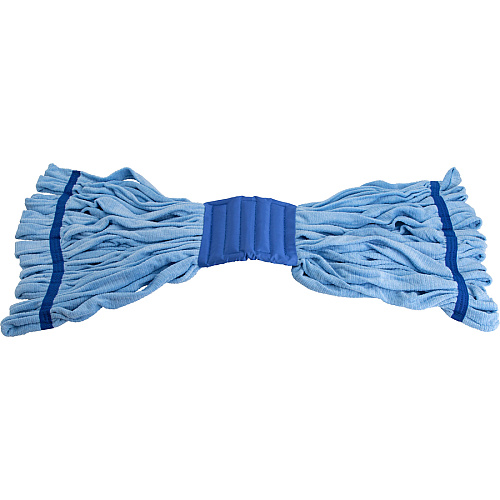 Genuine Joe Microfiber Wet Mophead Refill Medium - MicroFiber - Blue - 1 Each (GJO47539)