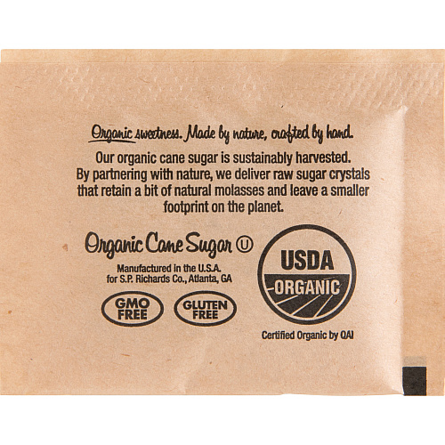 Genuine Joe Turbinado Natural Cane Sugar Packets 0.159 oz (4.5 g) - Molasses Flavor - Natural Sweetener - 200 / Box (GJO70470)