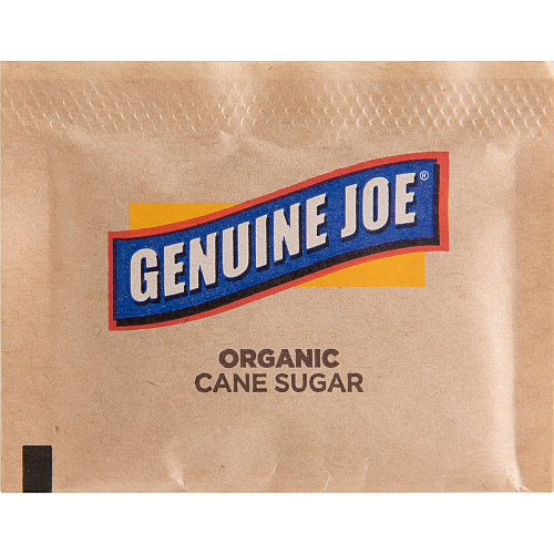 Genuine Joe Turbinado Natural Cane Sugar Packets 0.159 oz (4.5 g) - Molasses Flavor - Natural Sweetener - 200 / Box (GJO70470)