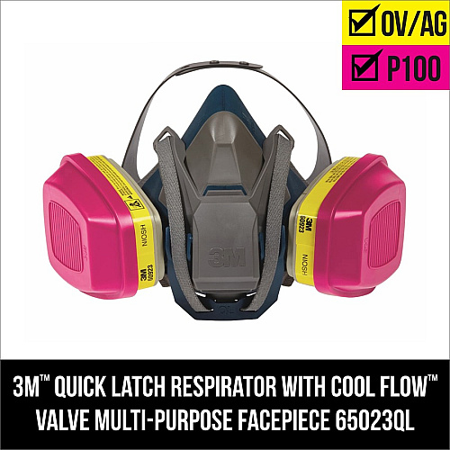 Tekk Protection Multipurpose Respirator Liquid Protection - Gray - Lightweight - 1 Each (62023HA1C)