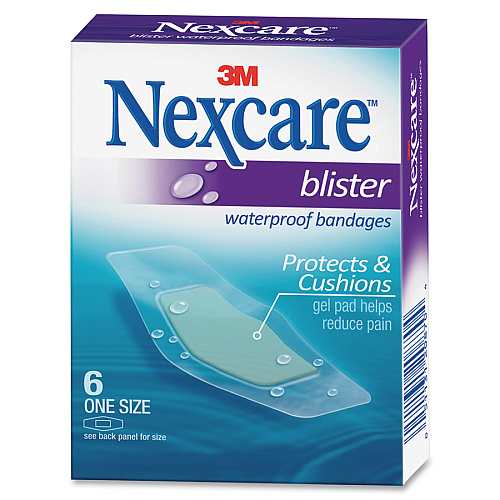 Nexcare Blister Waterproof Bandages - 1 Size 1.06" Width x 2.25" Length - Clear - 6 / Box (BWB06)