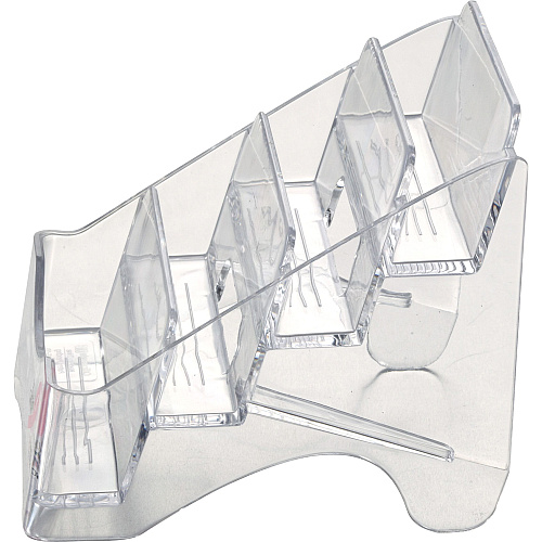Officemate 4-tier BCA Business Card Holder 4" Height x 3.8" Width x 4" Depth - Plastic - Clear - 1 Each (08930)