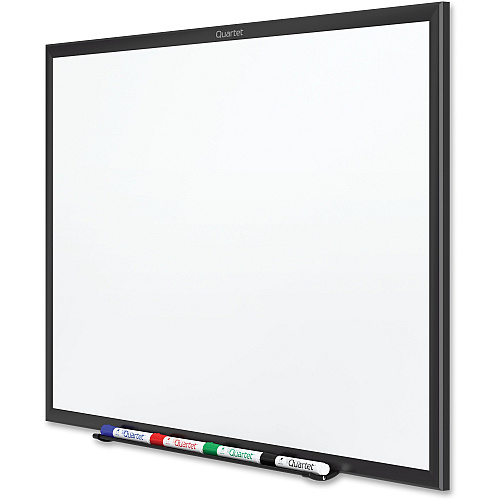 Quartet Classic Magnetic Whiteboard 96" (8 ft) Width x 48" (4 ft) Height - White Painted Steel Surface - Black Aluminum Frame - Horizontal/Vertical - Magnetic - 1 Each - TAA Compliant (SM538B)
