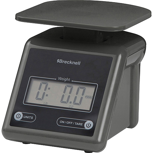 Brecknell Digital Postal Scale 7.24 lb / 3.29 kg Maximum Weight Capacity - Gray (PS7GRAY)