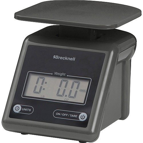 Brecknell Digital Postal Scale 7.24 lb / 3.29 kg Maximum Weight Capacity - Gray (PS7GRAY)