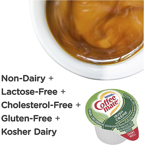 Coffee-mate Coffee mate Irish Creme Liquid Creamer Singles - Gluten-Free Irish Cream Flavor - 0.38 fl oz (11 mL) - 50 Serving - 50 / Box (35112)