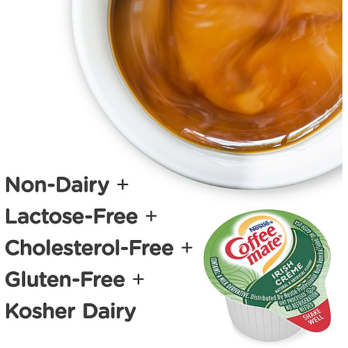 Coffee-mate Coffee mate Irish Creme Liquid Creamer Singles - Gluten-Free Irish Cream Flavor - 0.38 fl oz (11 mL) - 50 Serving - 50 / Box (35112)