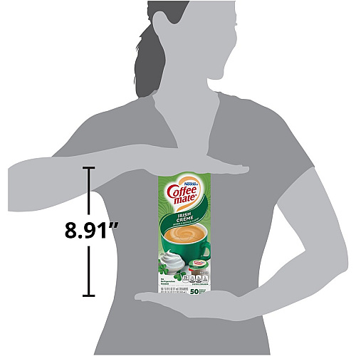 Coffee-mate Coffee mate Irish Creme Liquid Creamer Singles - Gluten-Free Irish Cream Flavor - 0.38 fl oz (11 mL) - 50 Serving - 50 / Box (35112)