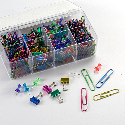 Officemate 520PC Clip Organizer Value Pack Assorted - 520 / Pack (97301)