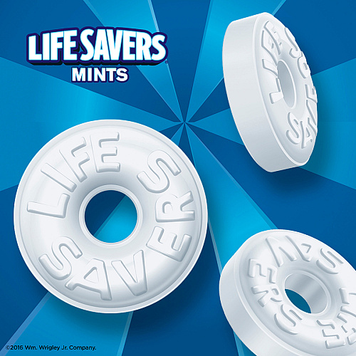 Wrigley Life Savers Peppermint Hard Candies Peppermint - Individually Wrapped - 6.25 oz - 1 Bag (08503)