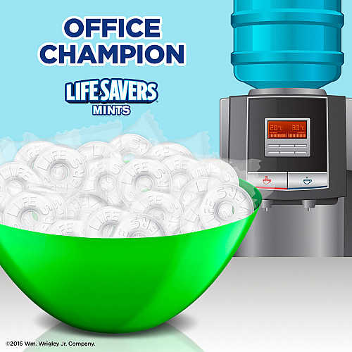 Wrigley Life Savers Mints Wint O Green Hard Candies Wintergreen - Individually Wrapped - 6.25 oz - 1 Bag (08504)