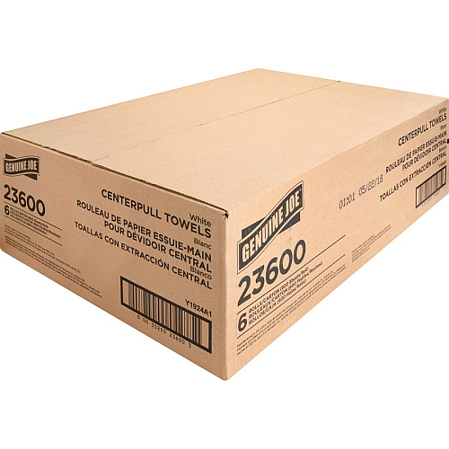 Genuine Joe GJO23600 Center-Pull 2-Ply Paper Hand Towels, 6 Rolls